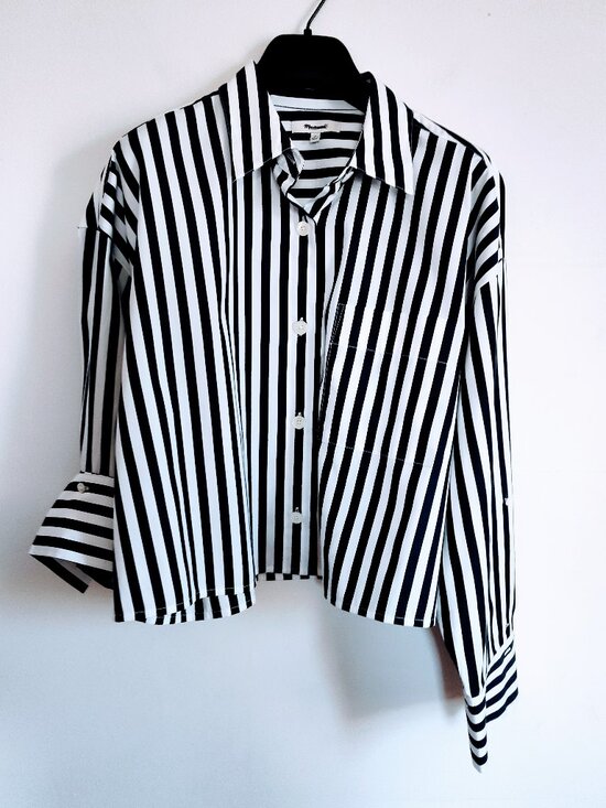 Madewell Tops - Madewell Stripe Crop Shirt
